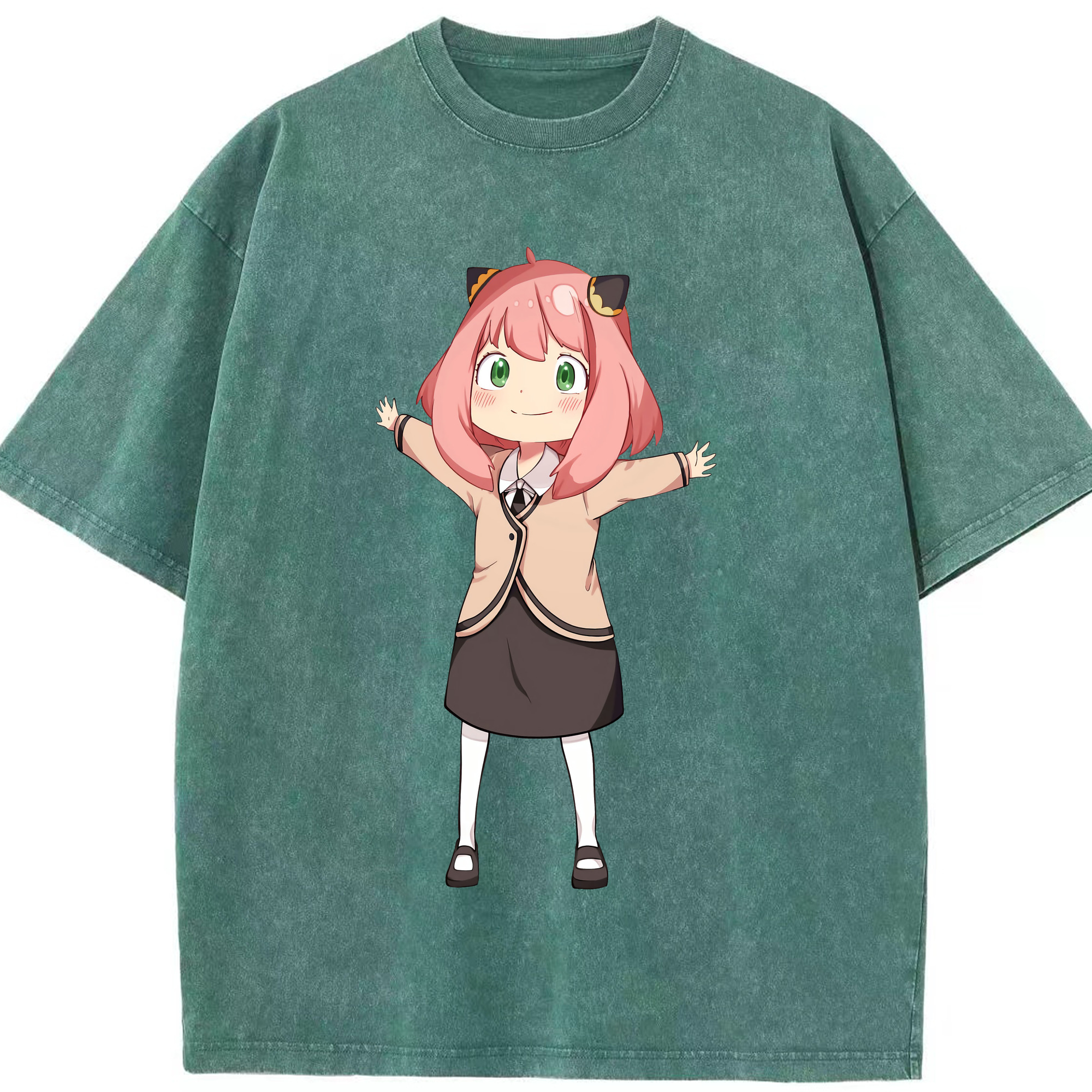 （画像用） SPY×FAMILY间谍家家酒 綿100% ヴィンテージ風 半袖Tシャツ（フロントプリント）